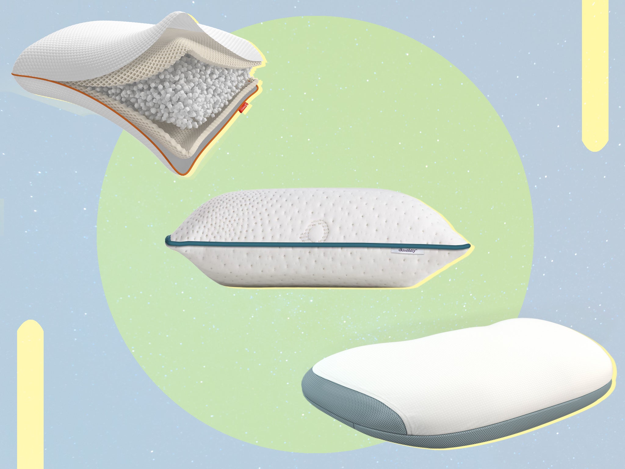 Memory Foam Air Flow Easy /& Supportive Sleep Pillow Top Notch Bottom Price UK